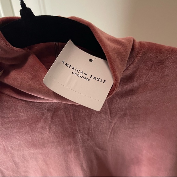 Elegant Pink Long Sleeve Velvet Bodysuit Large NWT - Picture 4 of 4